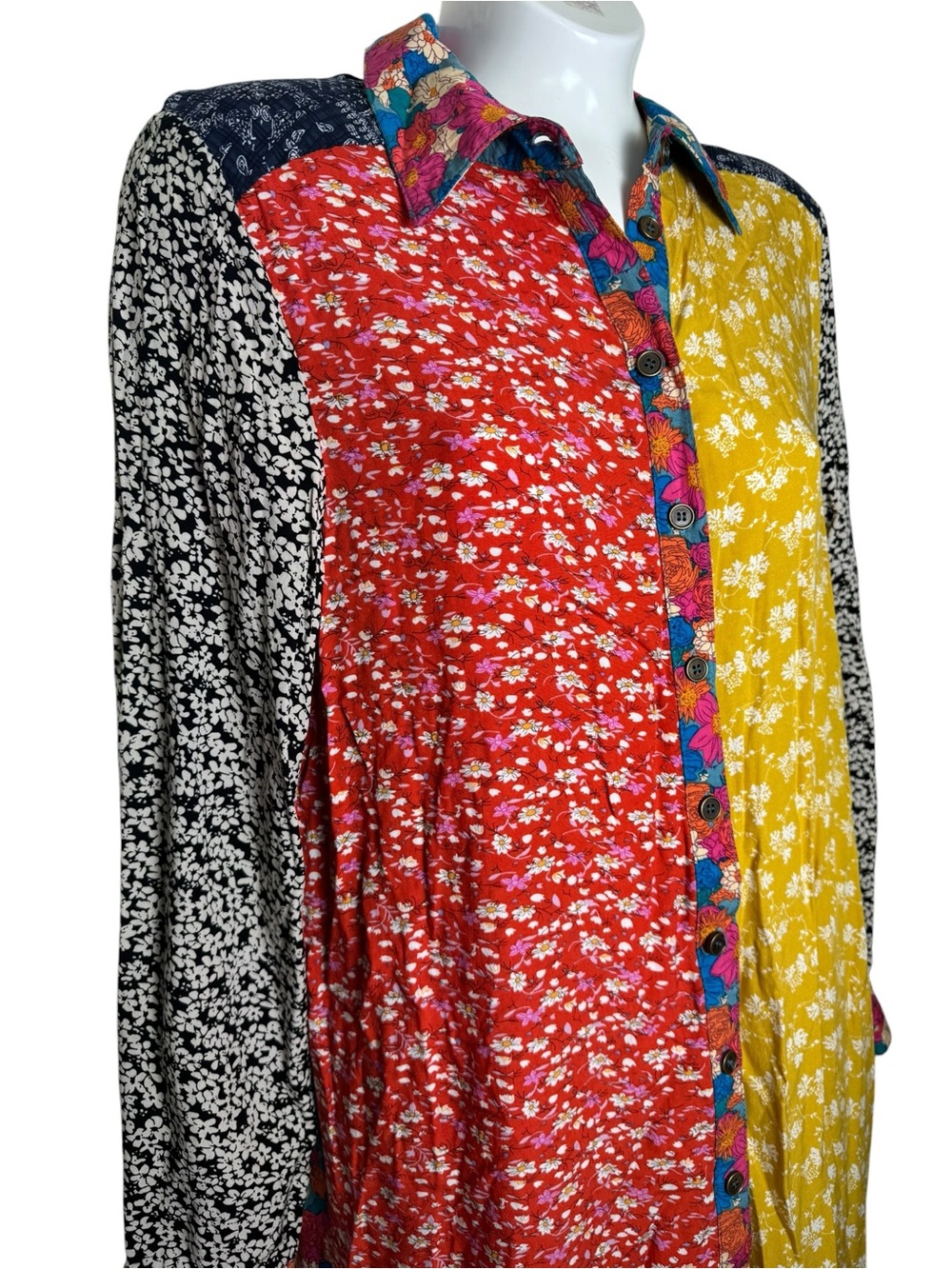 Natural Life Esme Floral Button Down Shirt Dress - Picture 4 of 9